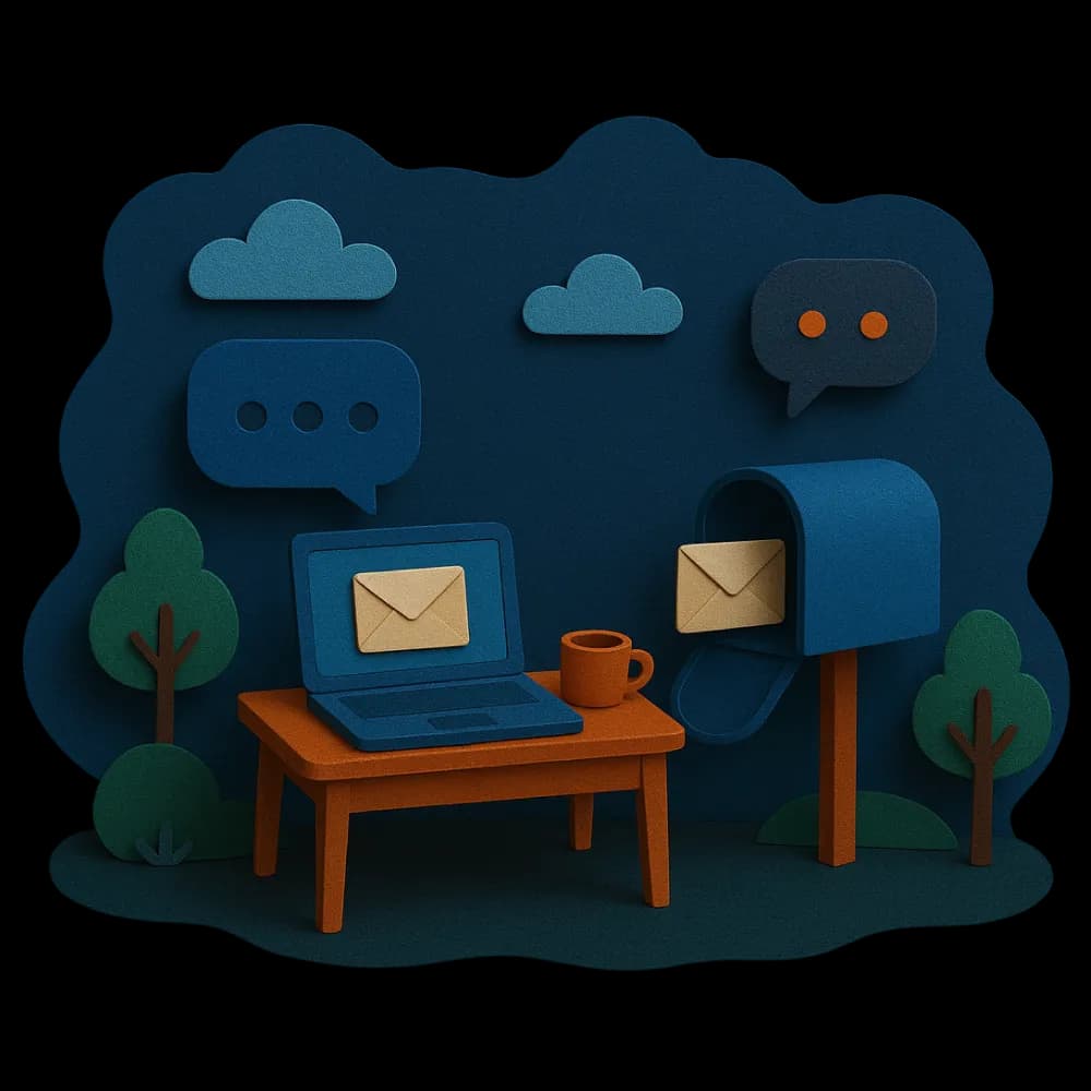 Adamant contact and website consultation illustration