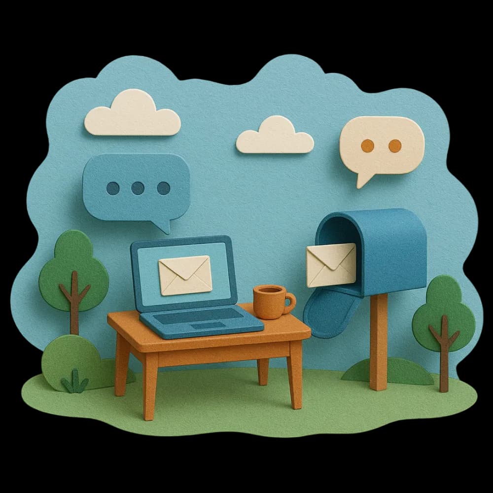 Adamant contact and website consultation illustration
